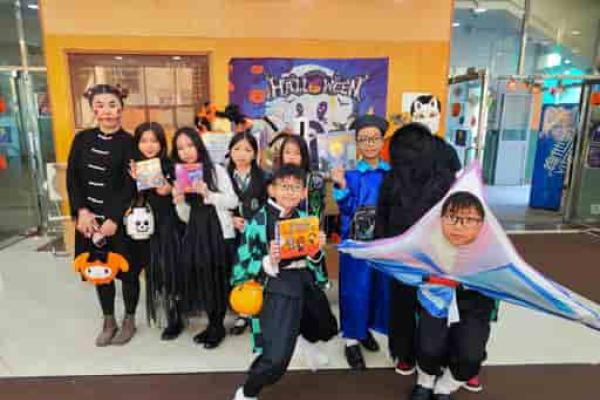 We all were having a good time on the Halloween day.