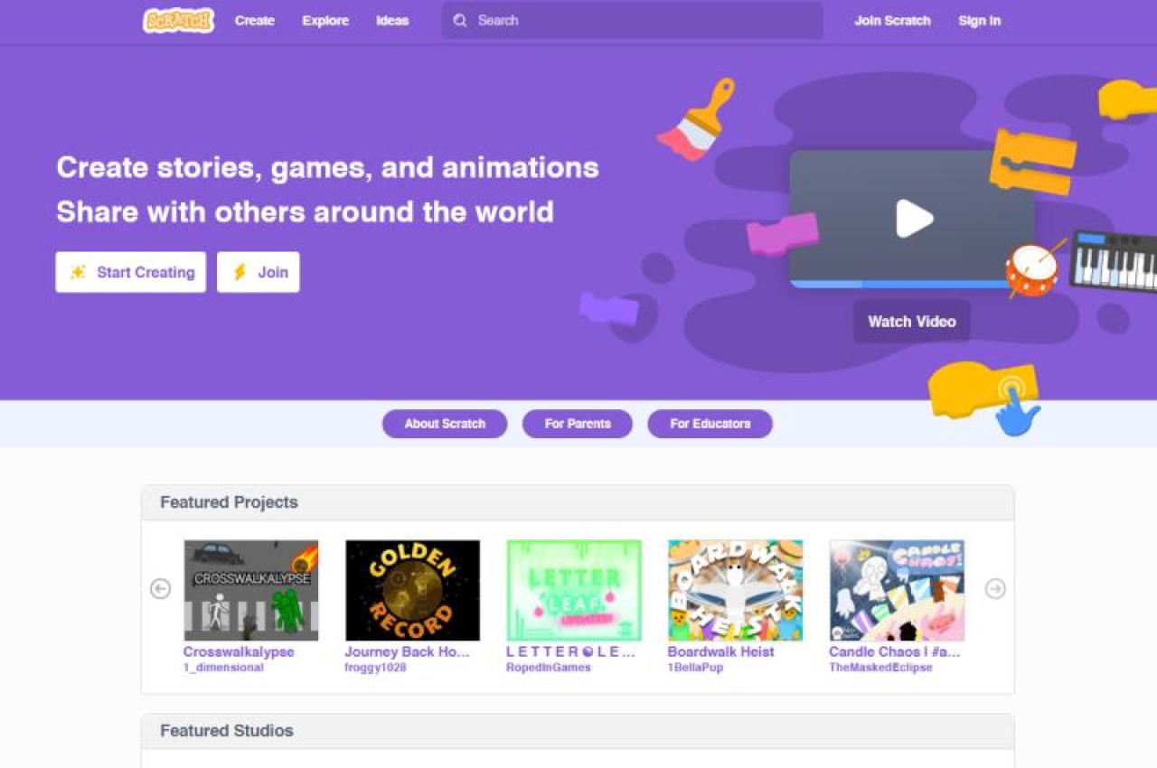 Scratch Programming Learning Website